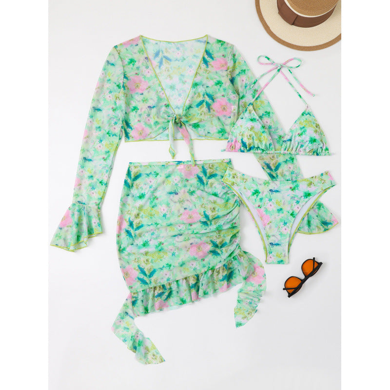 Dame Strandkjole med Crop Top og Bikini Stilla
