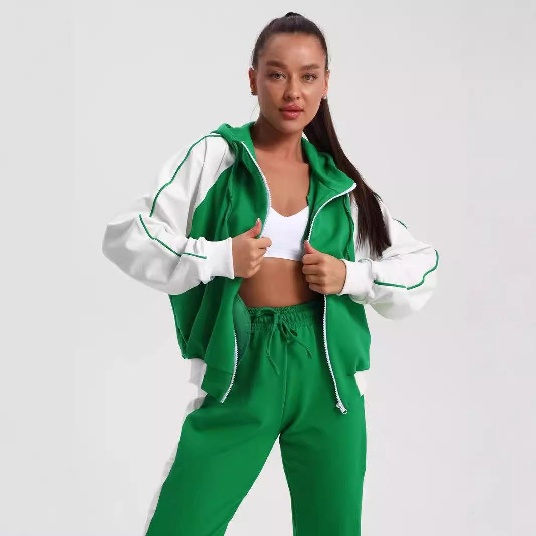 Kvinders sporty hoodie og jogger sæt Skovae