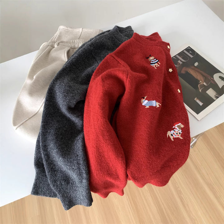 Kvinders cardigan med legende applikationer og elegant schnit Stilla