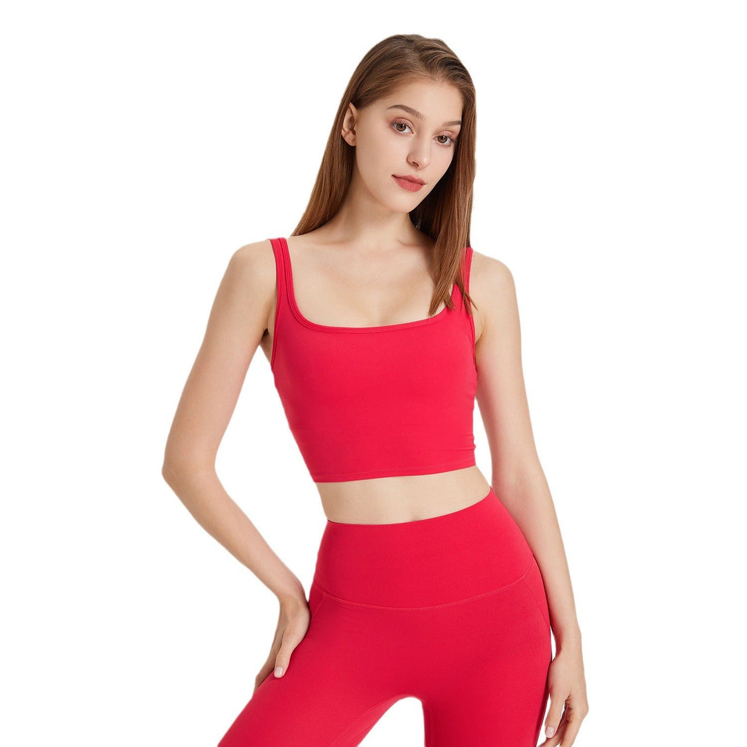 Stilla | One Piece Sports Bra Dobbelte Skulderstropper Samlet Yoga Undertøj