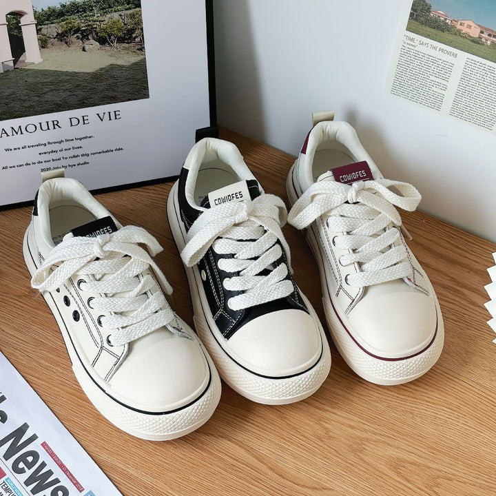 Dame sneakers i højkvalitets kunstlæder med profileret såldesign Stilla
