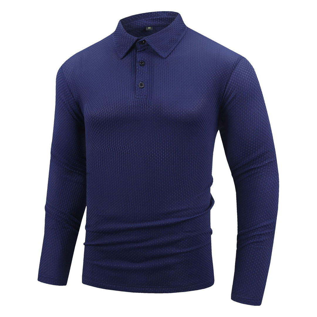 Herrer Langærmet Poloshirt med struktureret design og åndbare egenskaber Stilla