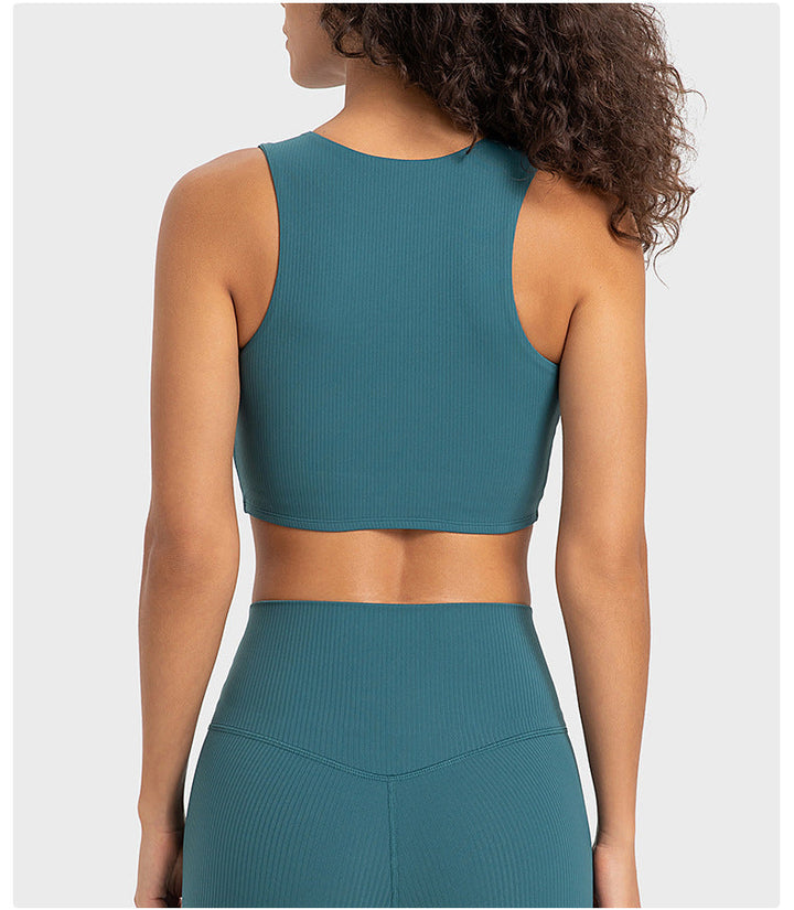 Stilla | Rib Turtleneck Sports Bra Høj Styrke, Stødabsorberende, Øvre Støtte