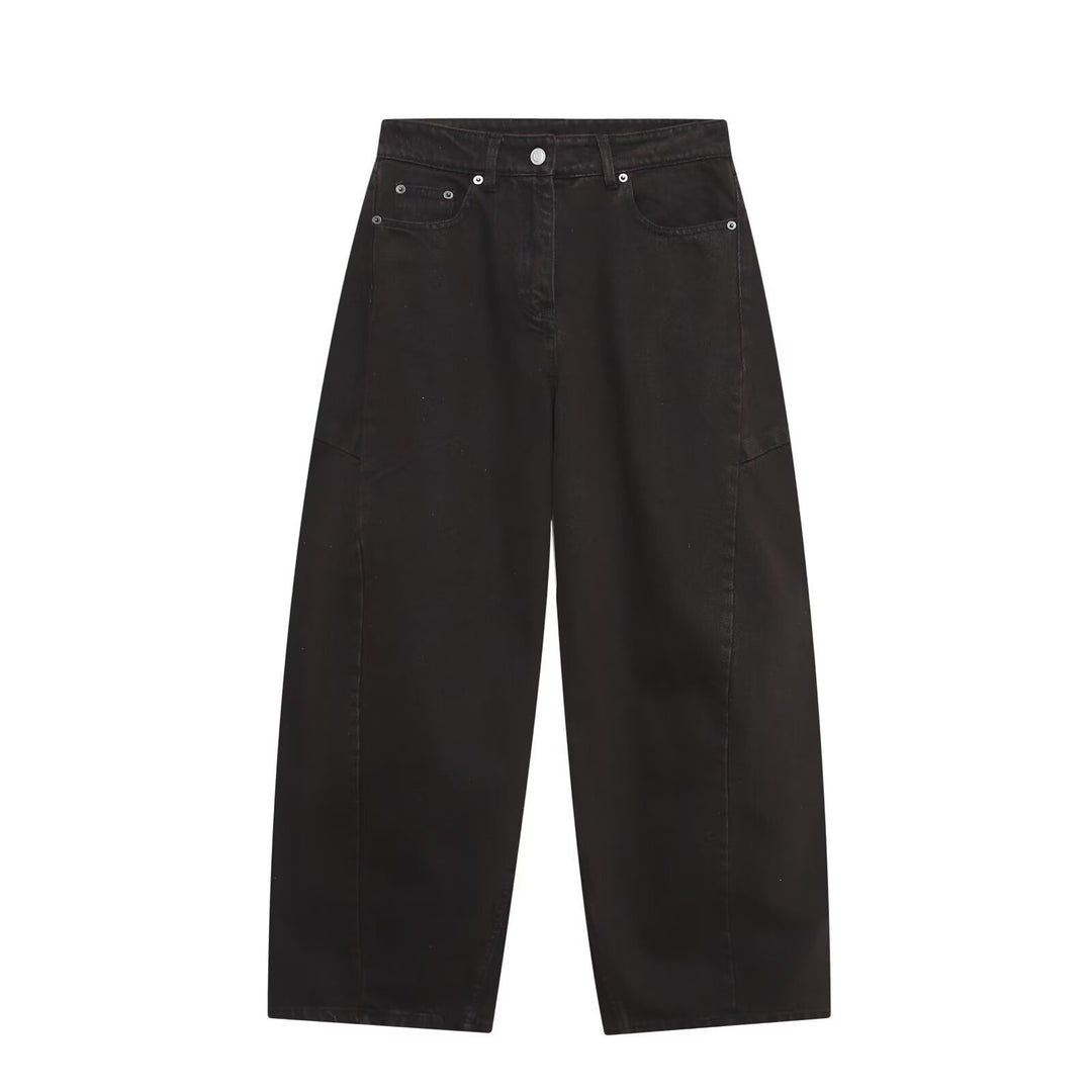 Dame løse jeans i moderne skæring med trendy cargo-lommer Skovae
