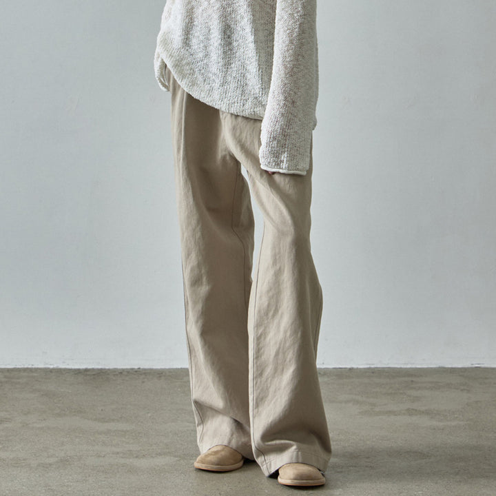 Dame Løst skåret linnedbukser med elegante plisseringer og praktiske lommer Stilla