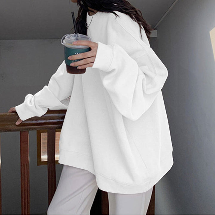 Dame Oversized Relaxed Fit Fleece Sweatshirt Stilla
