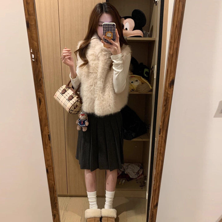 Damer fluffy og stilfuld vest Stilla