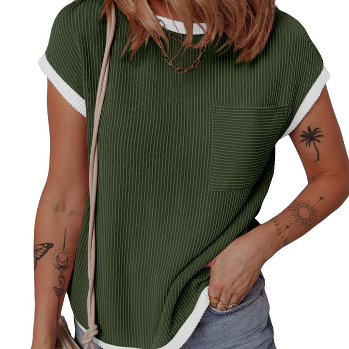 Dame Casual Struktureret Pocket Tee Stilla