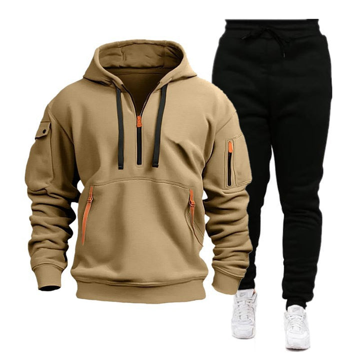 Dame hoodie med funktionelle lynlåslommer og atletisk fit Skovae