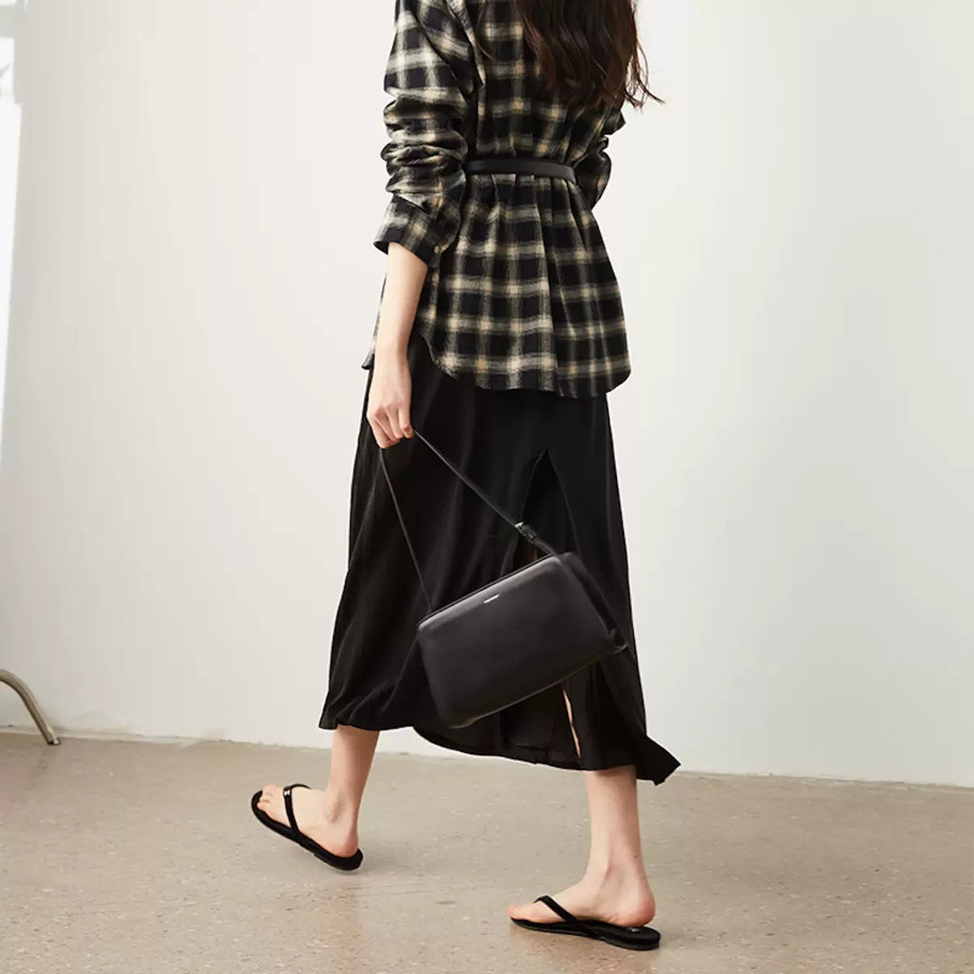 Dame Elegante Maxi-nederdel med flydende snit og sideslids Stilla