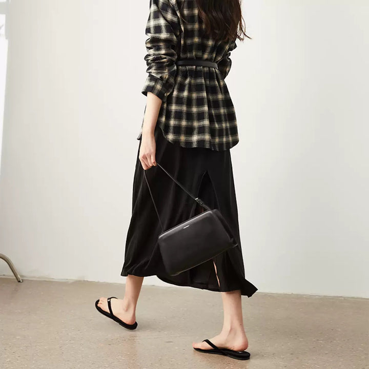 Dame Elegante Maxi-nederdel med flydende snit og sideslids Stilla