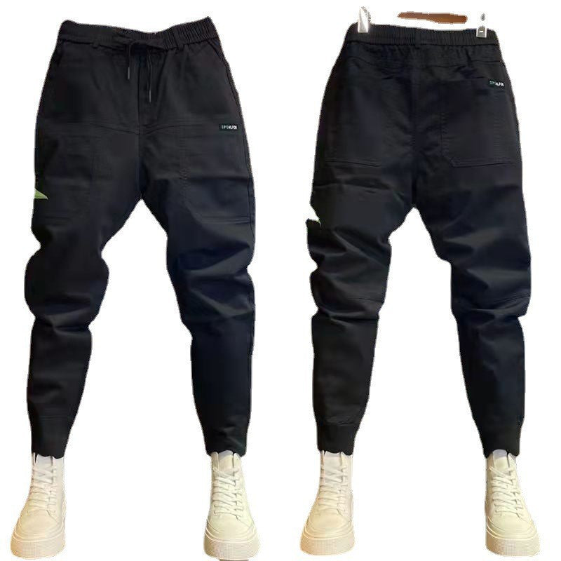 Herren nan sporty Cargojoggerbukser med elastisk talje, snøre og konisk benafslutning Skovae