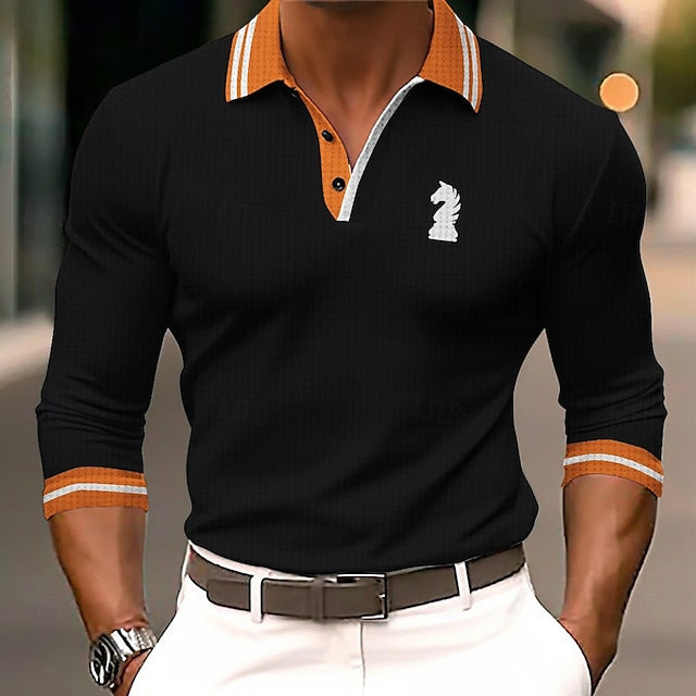 Herre polo shirt med moderne design og kontrasterende elementer Stilla