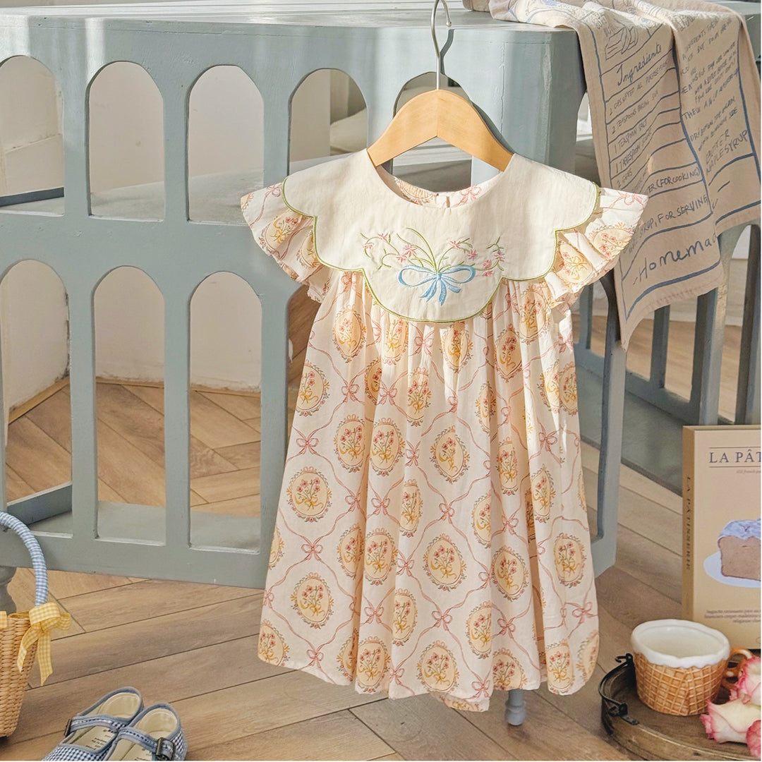 Femme Vintage Floral Broderet Kjole Stilla