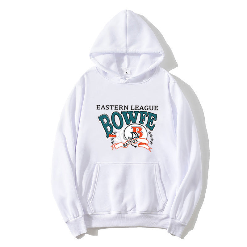 Kvinders sporty hættetrøje med trendy grafisk print Skovae