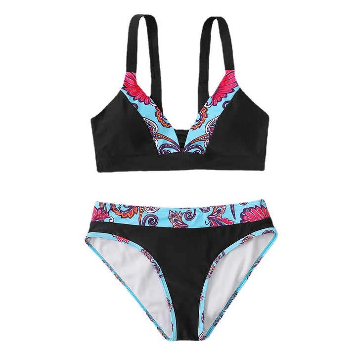 Dame Sporty og fashionable bikini-sæt med iøjnefaldende mønster Stilla