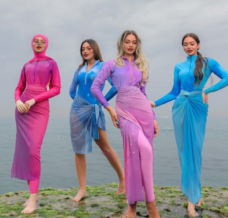 Dame Mode Badedragt med Hijab Skovae