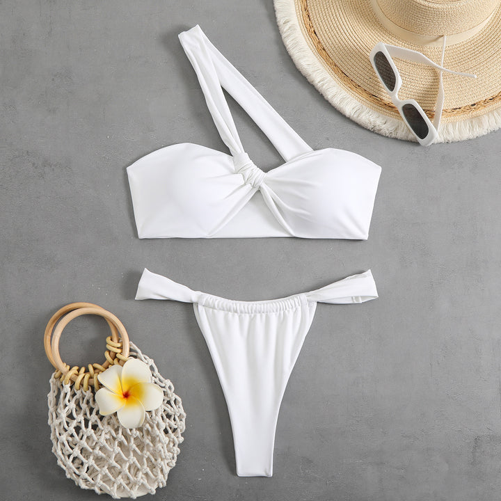 Dame Bikini-sæt med legende blomster-design Skovae