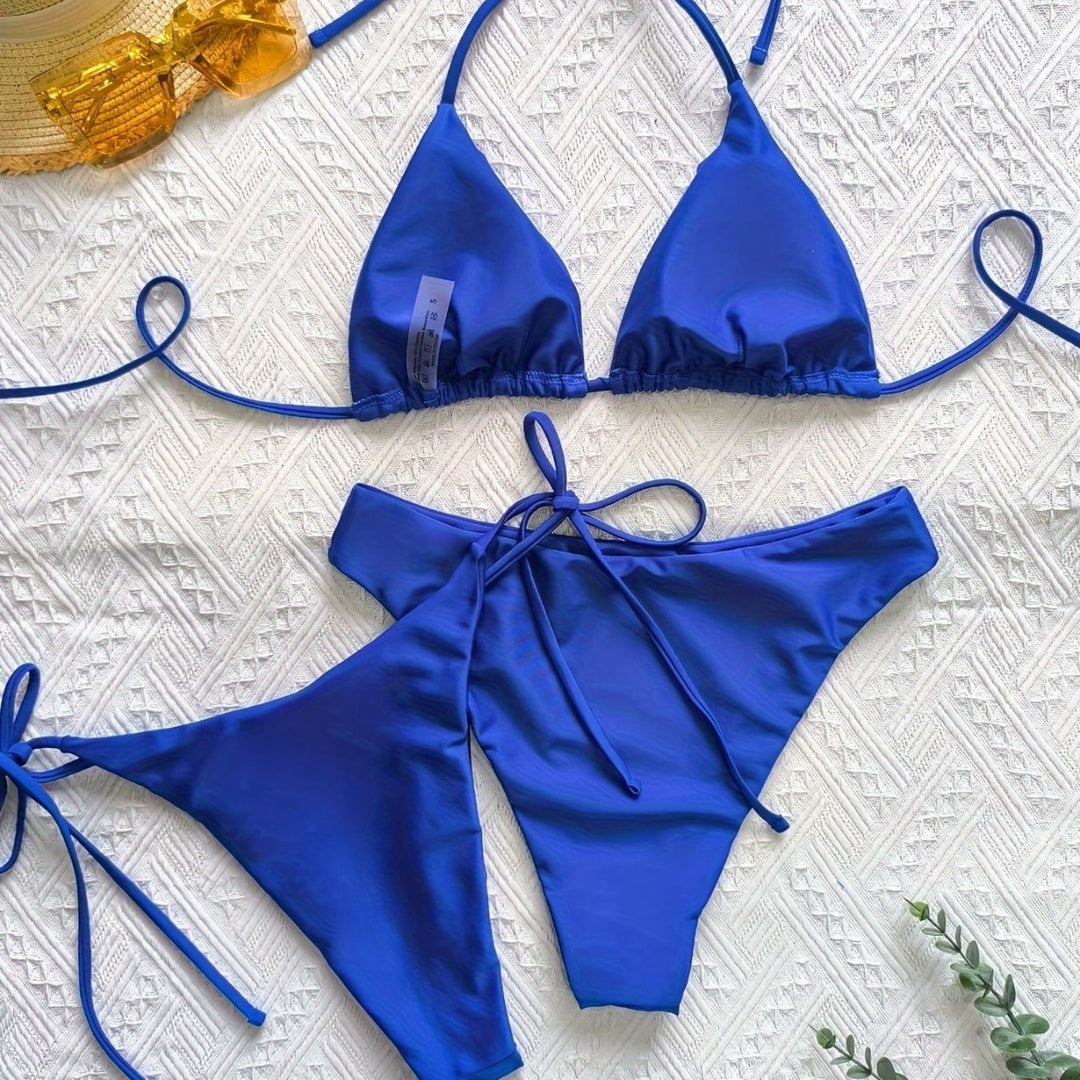 Femme Minimalist Triangle Bikini Sæt Stilla