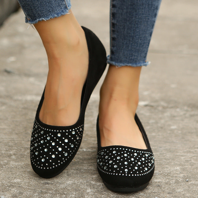 Dame Ballerinas med glitrende strassapplikationer Stilla