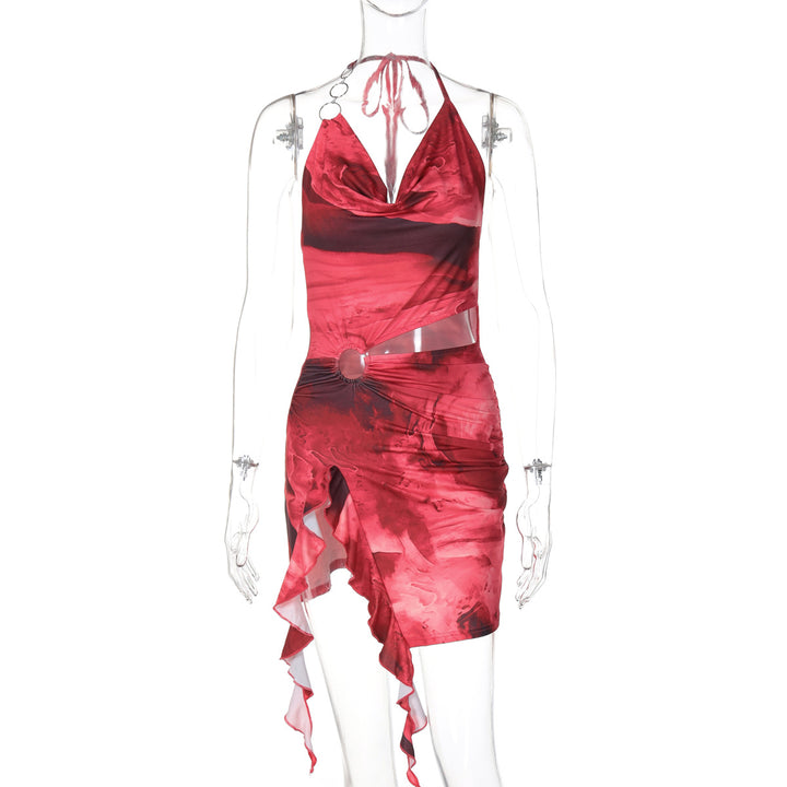 Dame Elegant Wrap Dress med raffineret vanddesign Skovae