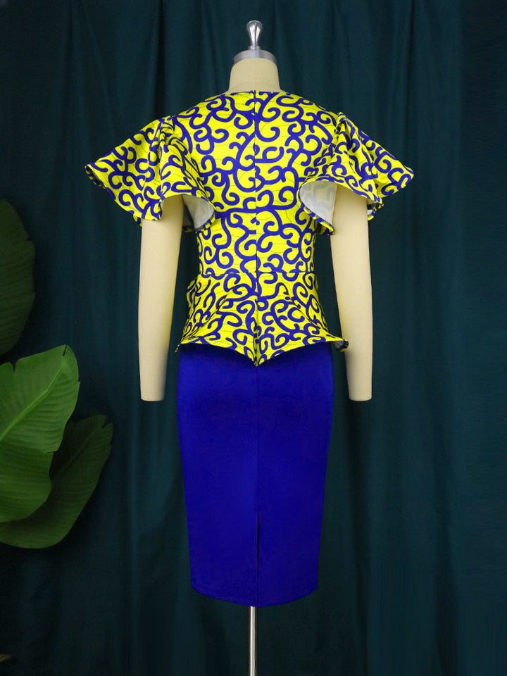 Dame Elegant Peplum-top med off-shoulder ærmer og blomsterprint Skovae