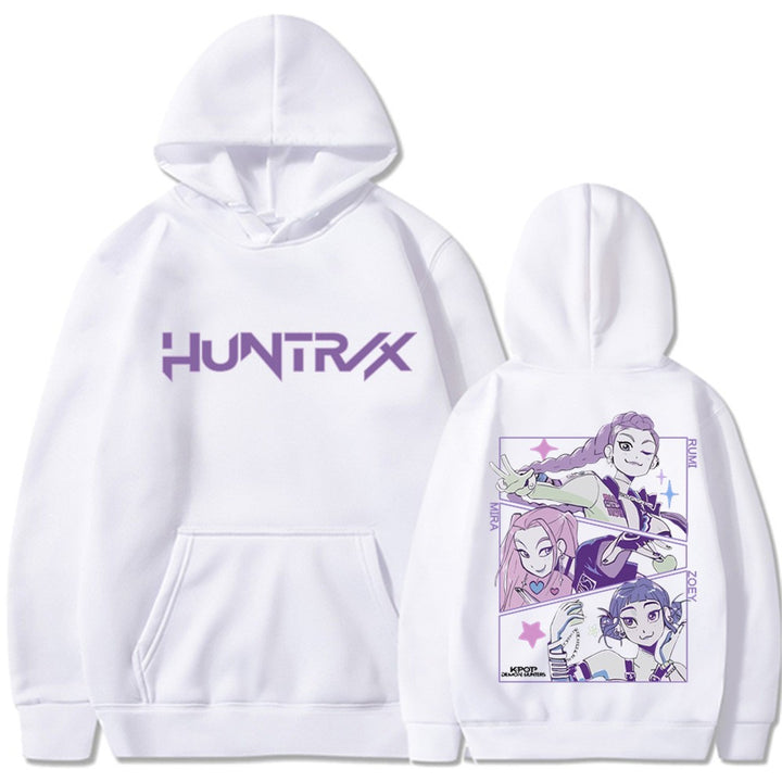 Kvinders hættetrøje med kunstnerisk anime-tryk Skovae