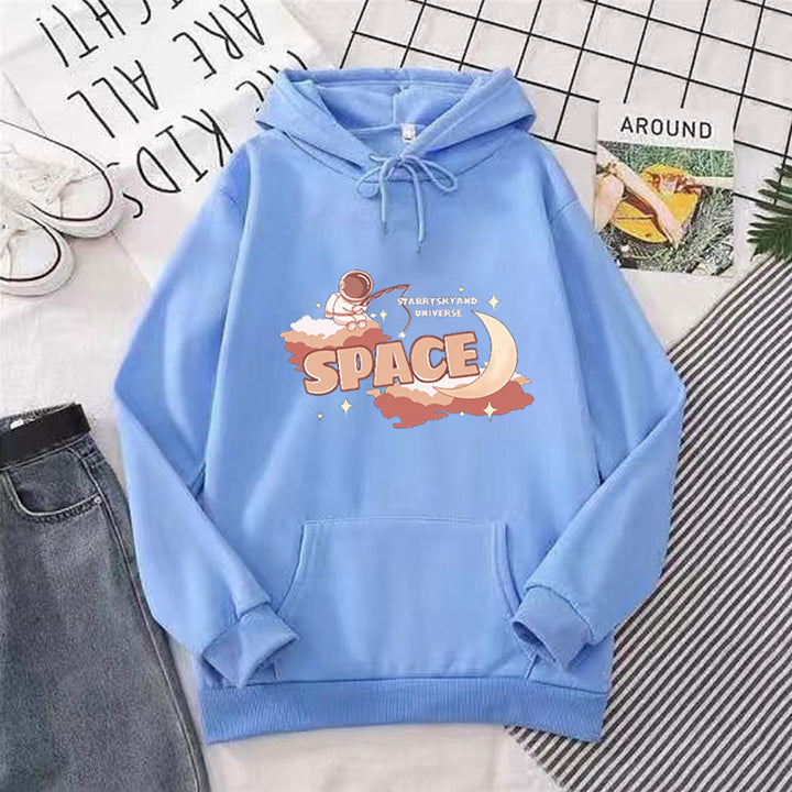 Kvinders hoodie med kreativ rumdesign Skovae