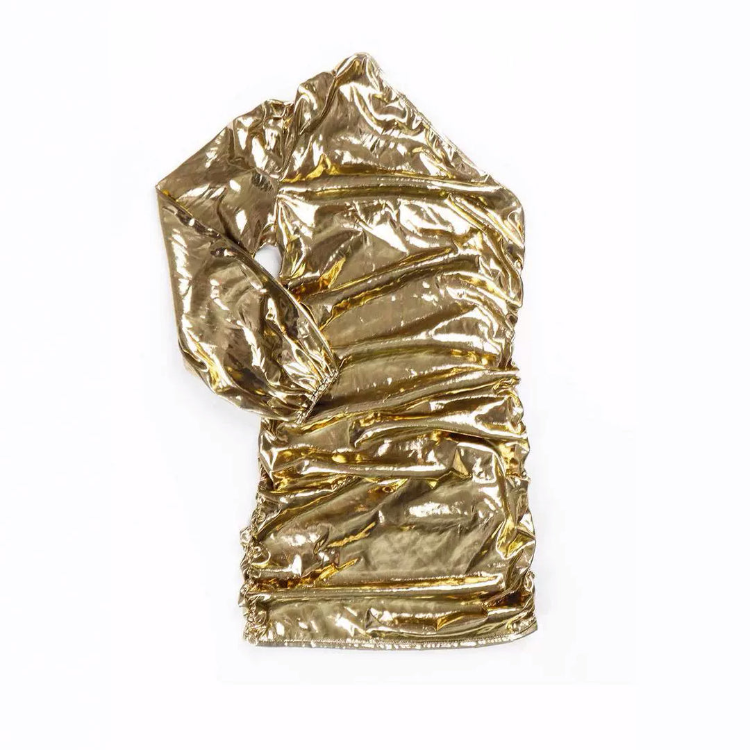 Dame Figurformet Minikjole med elegant glans og drapering Stilla