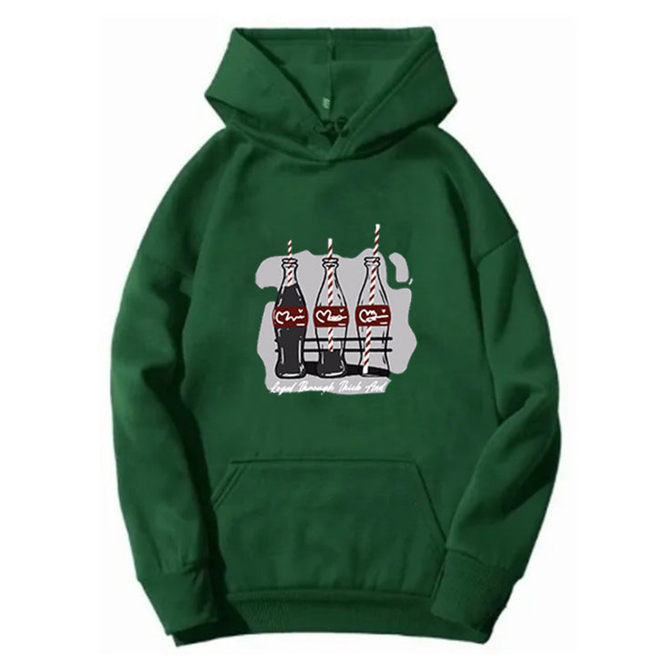 Dame hoodie med legende Coca-Cola flaske motiv Skovae