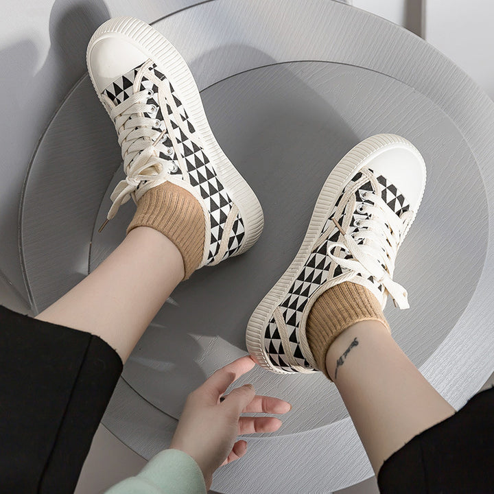 Dame Sneakers med grafisk print og tyk sål Stilla