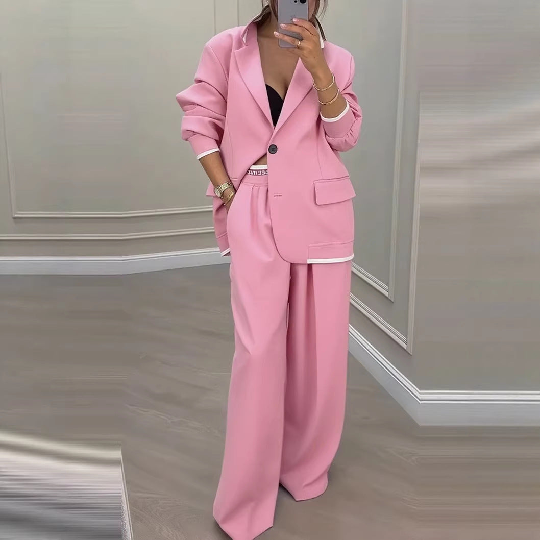 Kvinders fashionable oversized blazer sæt med elegante jakkebukser Stilla