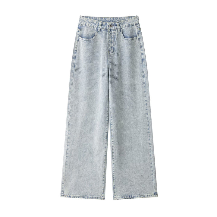 Damevidde jeansbukser i casual vintage-stil med høj talje Skovae