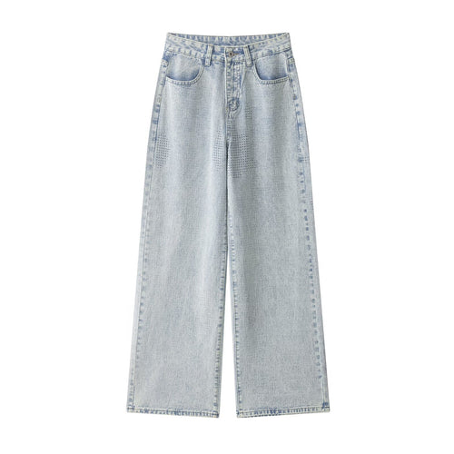 Damevidde jeansbukser i casual vintage-stil med høj talje Skovae