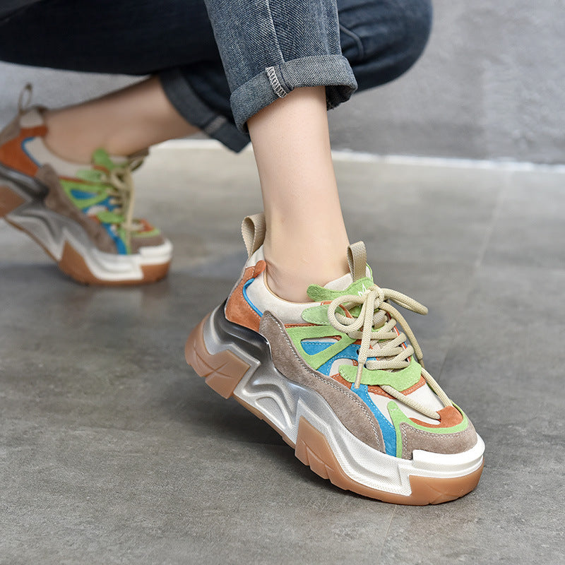 Dame Sporty Chunky Sneakers med farverigt overmateriale og skridsikker sål Stilla