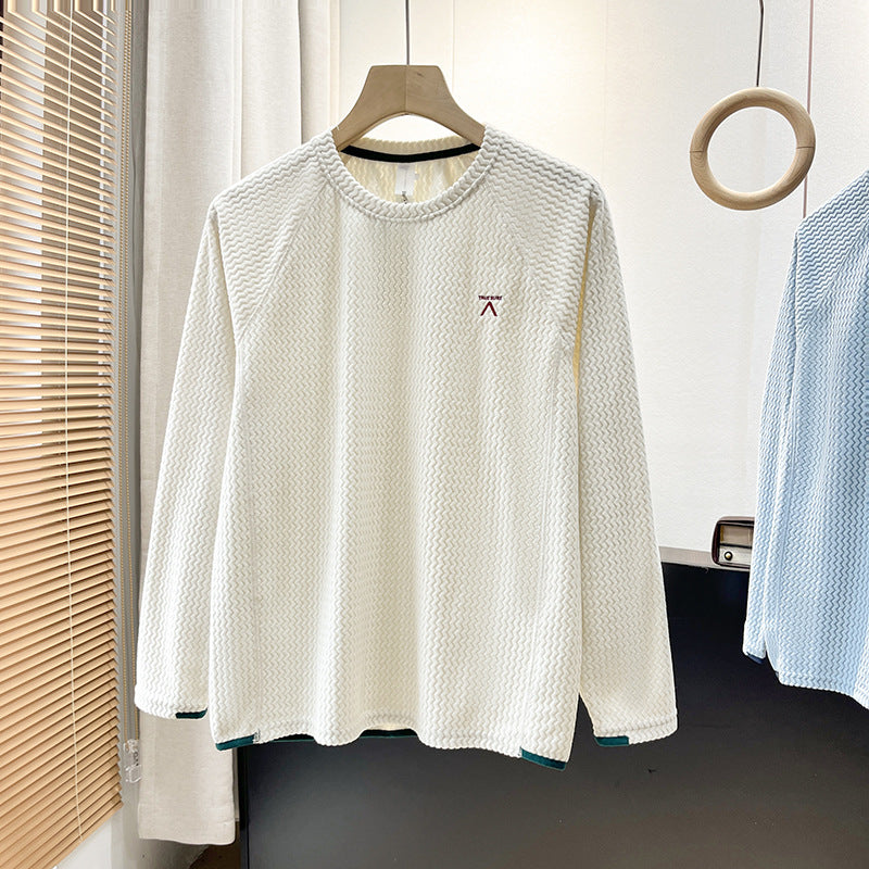 Damer stilfuld langærmet skjorte med tekstureret design Stilla