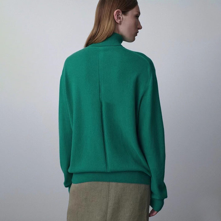 Dame rullekrave sweater lavet af luksuriøs kashmir-blanding med afslappet pasform Stilla
