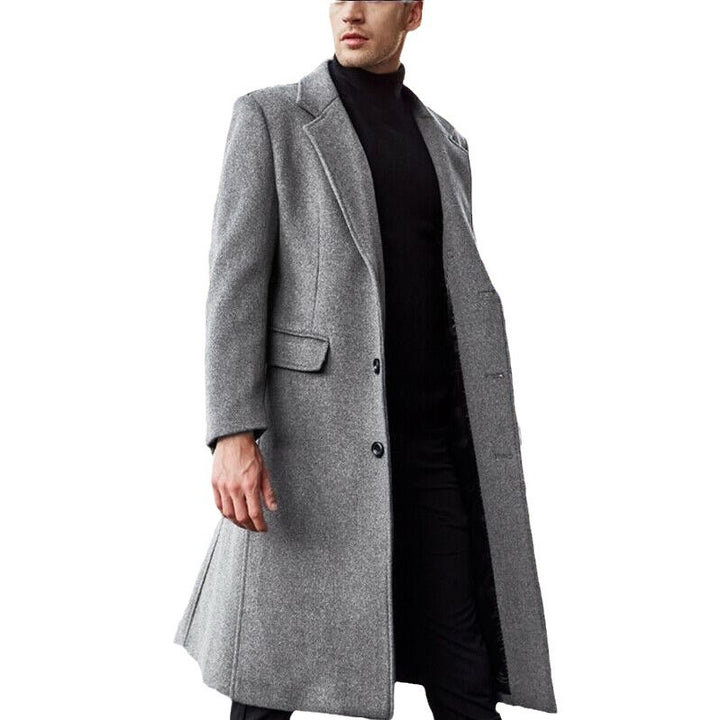 Herrer elegant uldfrakke med slank silhuet Stilla