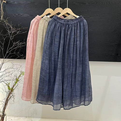 Femme Flydende Maxi-Nederdel med justerbar snor Stilla
