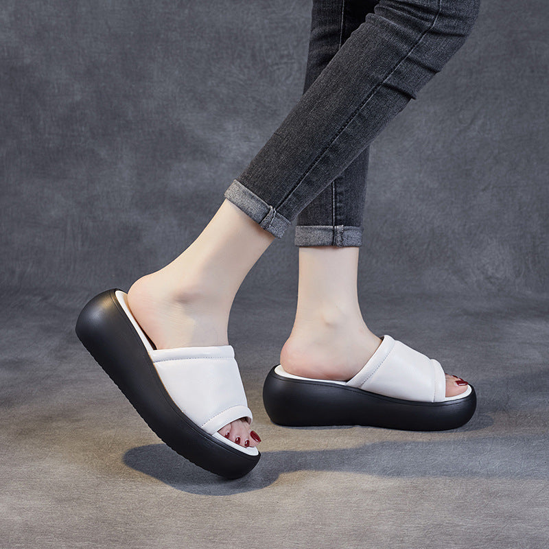 Dame Plattform Rutsche Sandaler med polstret fodseng Stilla
