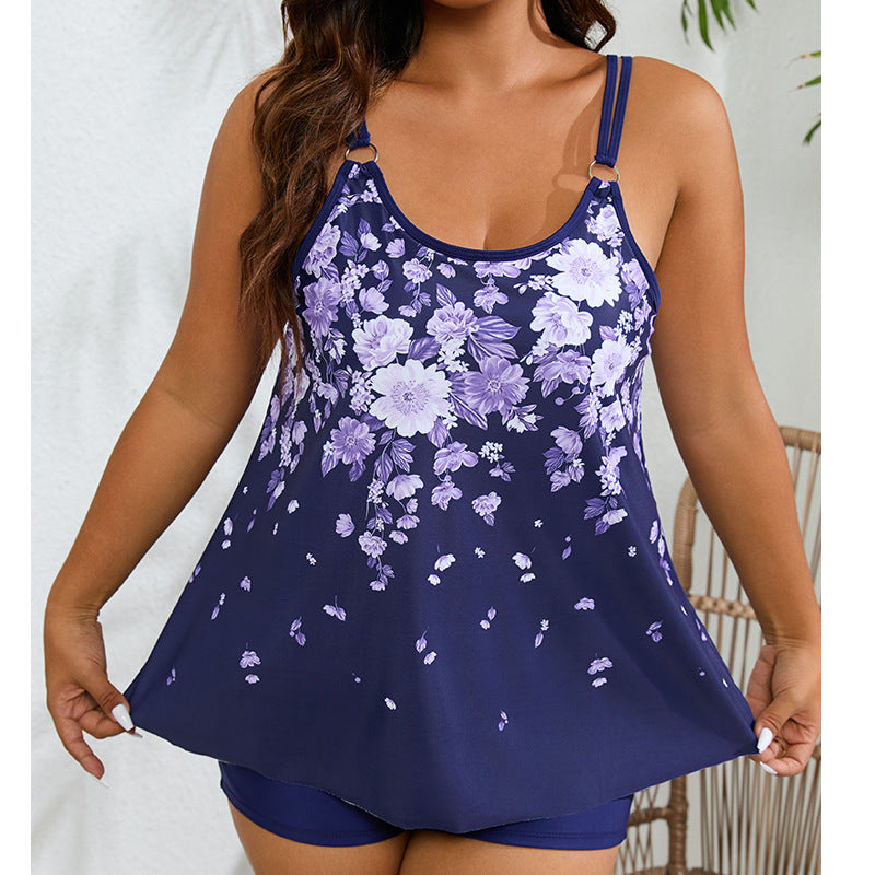 Damer Sporty Tankini badedragt med blomsterdesign og moderne snit Skovae