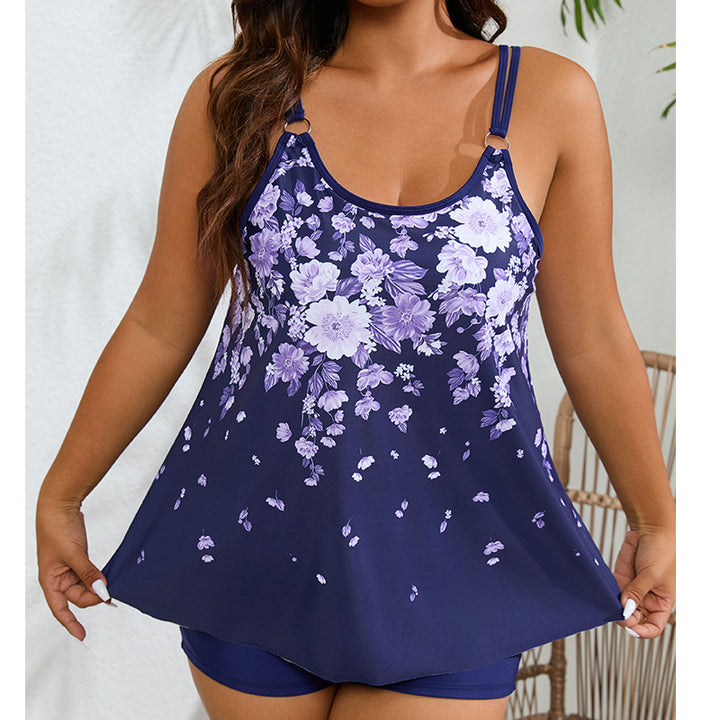 Damer Sporty Tankini badedragt med blomsterdesign og moderne snit Skovae