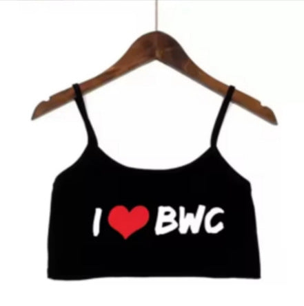 Dame mode crop top med dekorerede stropper Skovae
