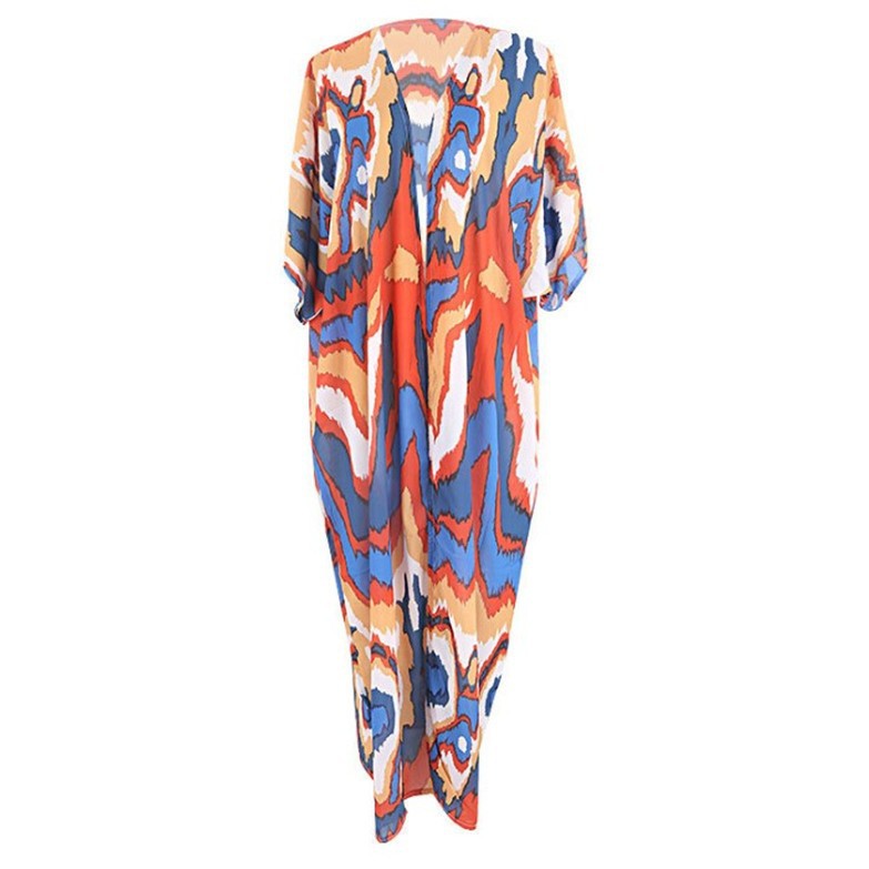 Dame Kimono-stil Strandkappe med kunstnerisk mønster Stilla