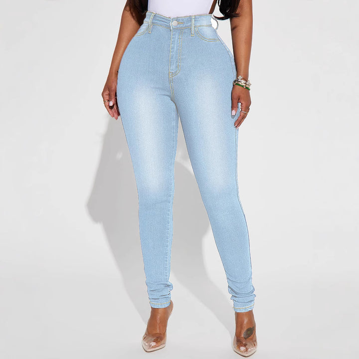Dame højtaljede skinny jeans med figurnær design og komfortabel stretch Stilla