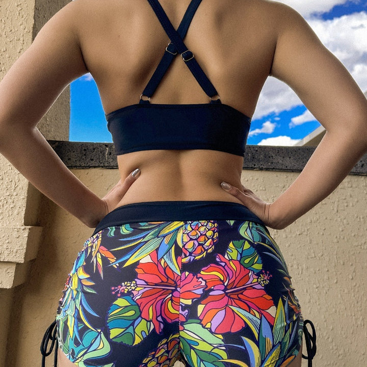 Dame Sporty bikini sæt med farverigt mønster Skovae