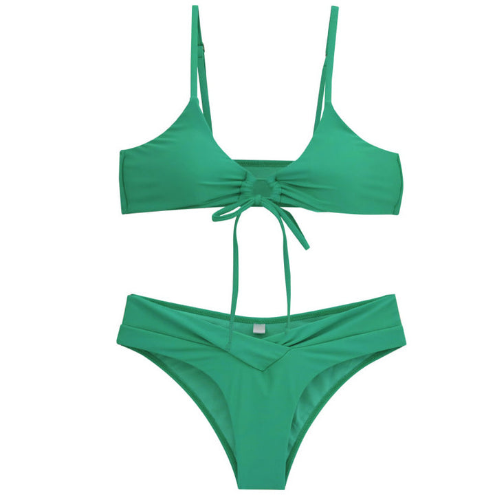 Dame Bikini-sæt med justerbar top og moderigtigt indpakningsdesign Skovae