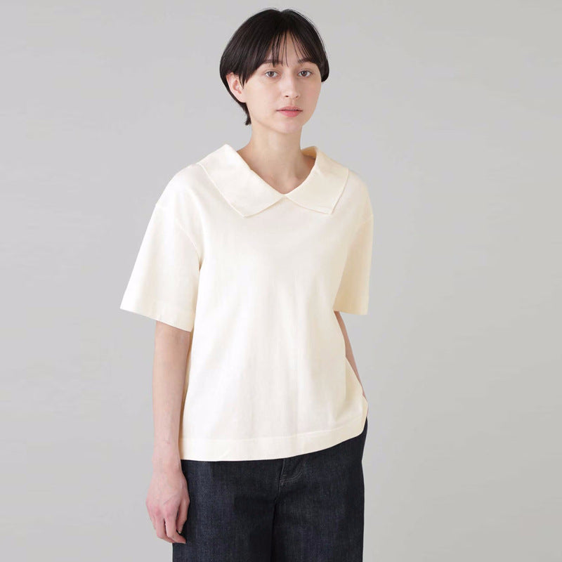 Dame T-shirt med moderne krave og afslappet pasform Stilla