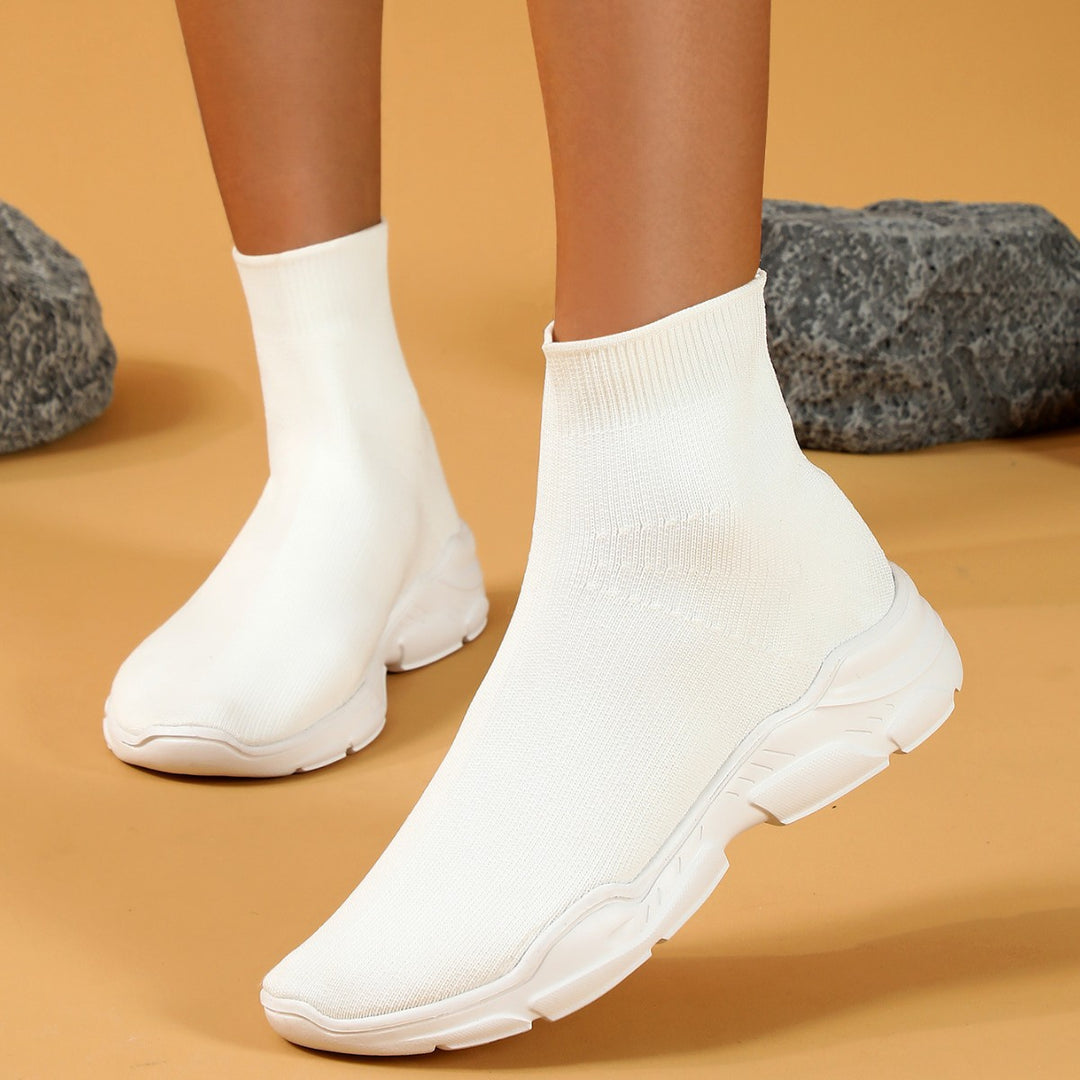 Dame High-Top Sneakers med elastisk strik-overdel Stilla