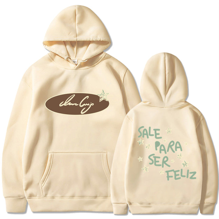 Kvinders hoodie sweatshirt med kreativ skrifttype og iøjnefaldende design Skovae